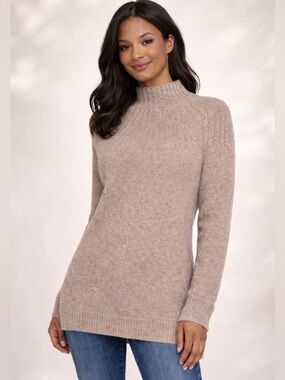 Anthropologie Mock Neck Knit Tunic Sweater - Sizr M (Runs Big) NWOT